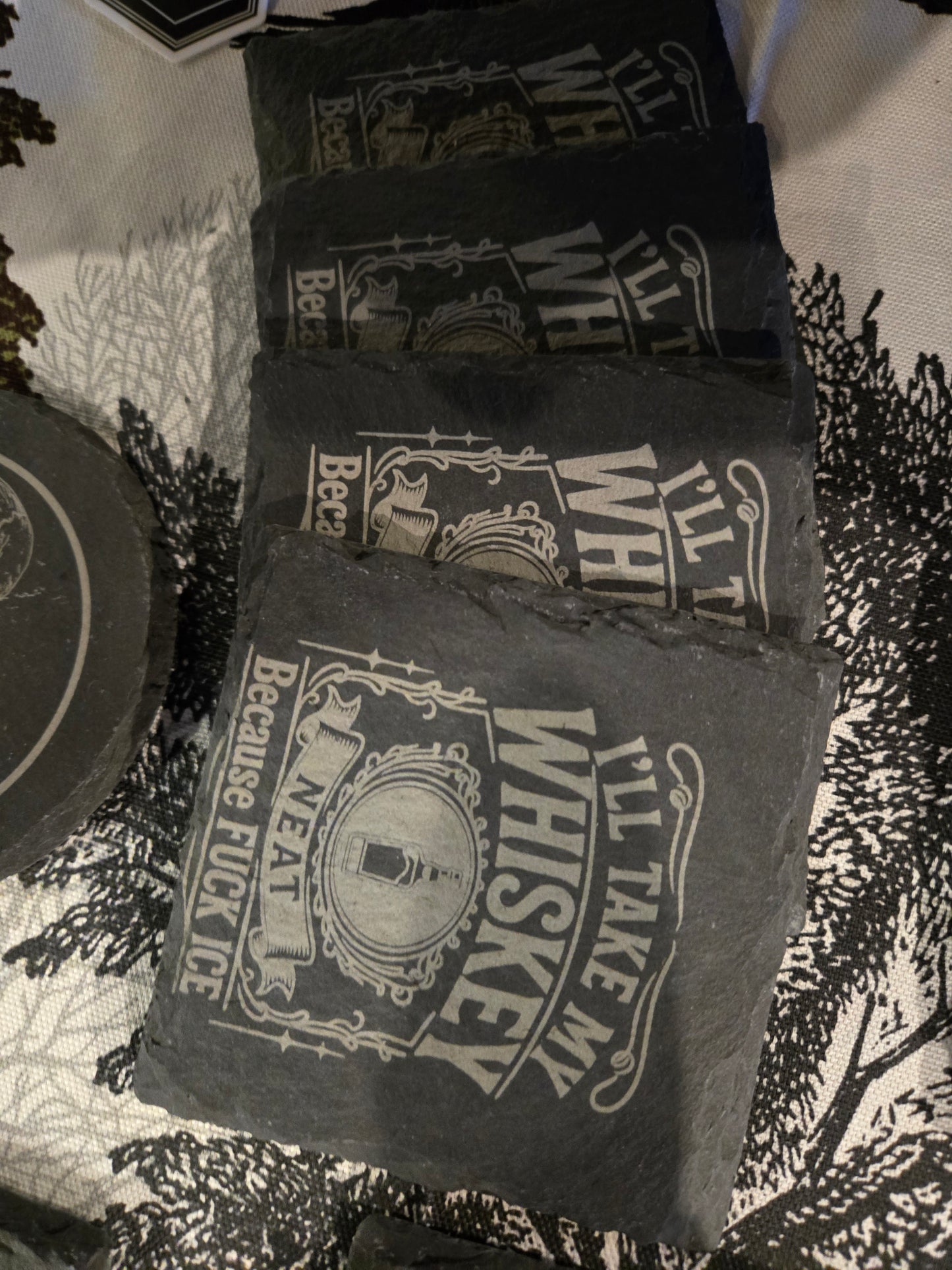 Slate Coaster - Whiskey Neat