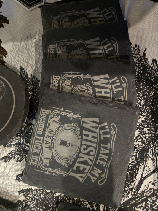 Slate Coaster - Whiskey Neat