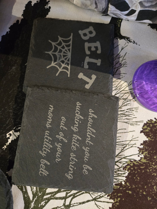 Slate Coaster - Dr. Tran Set